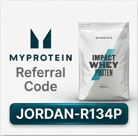 Myprotein Referral code JORDAN-R134P
